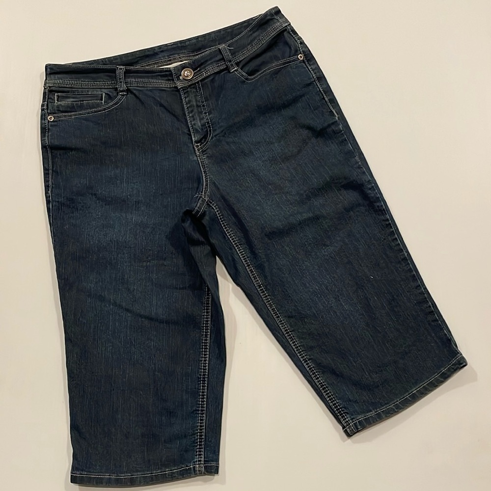 Christopher & Banks blue jean shorts with embellished back pockets.  Size 6